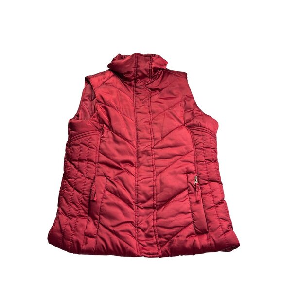 Vintage Y2K Harolds Womens Puffer Vest Size M Red Quilted - Picture 1 of 4